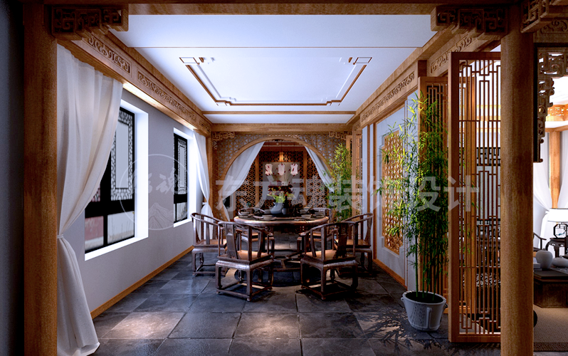 古典中式别墅装修效果图,客厅效果图餐厅.png
