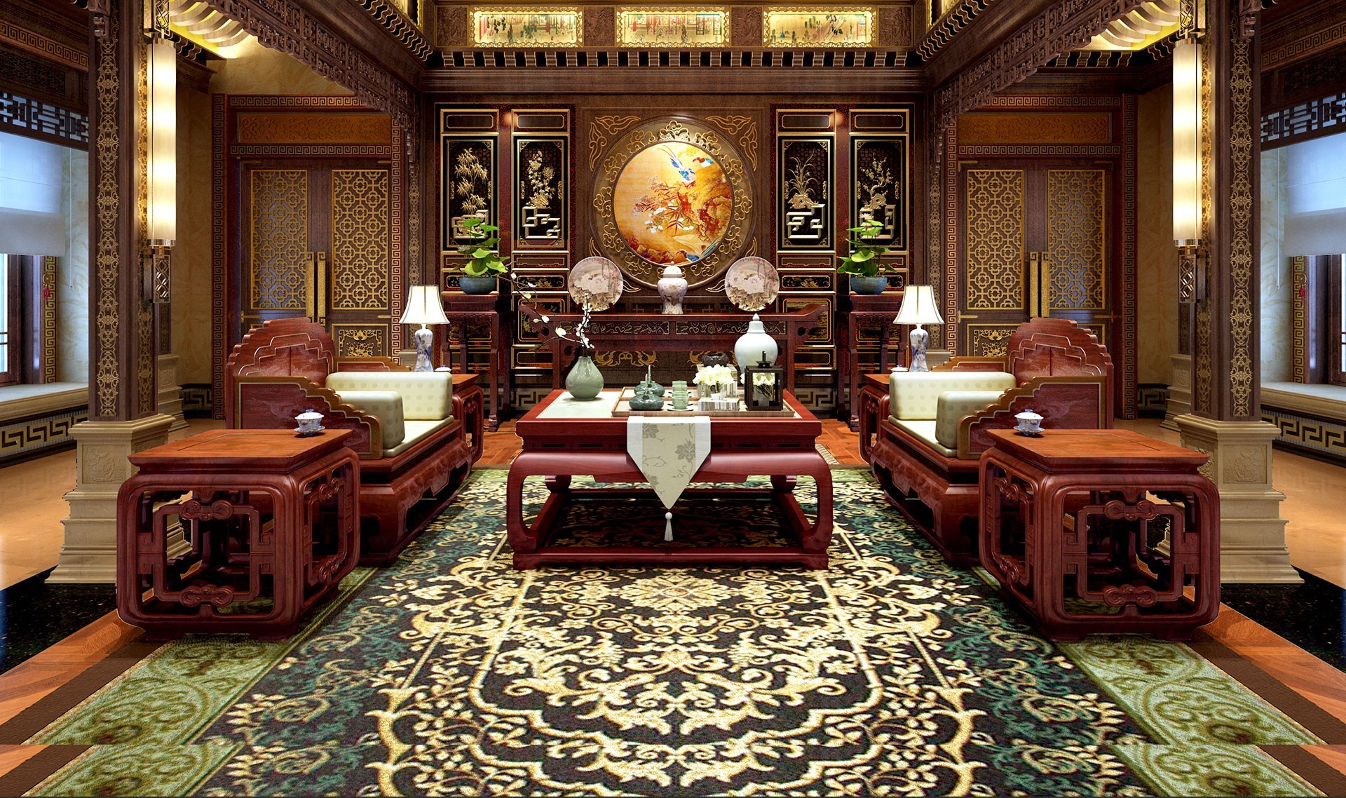 中式别墅装修如何把庄重与优雅并存？